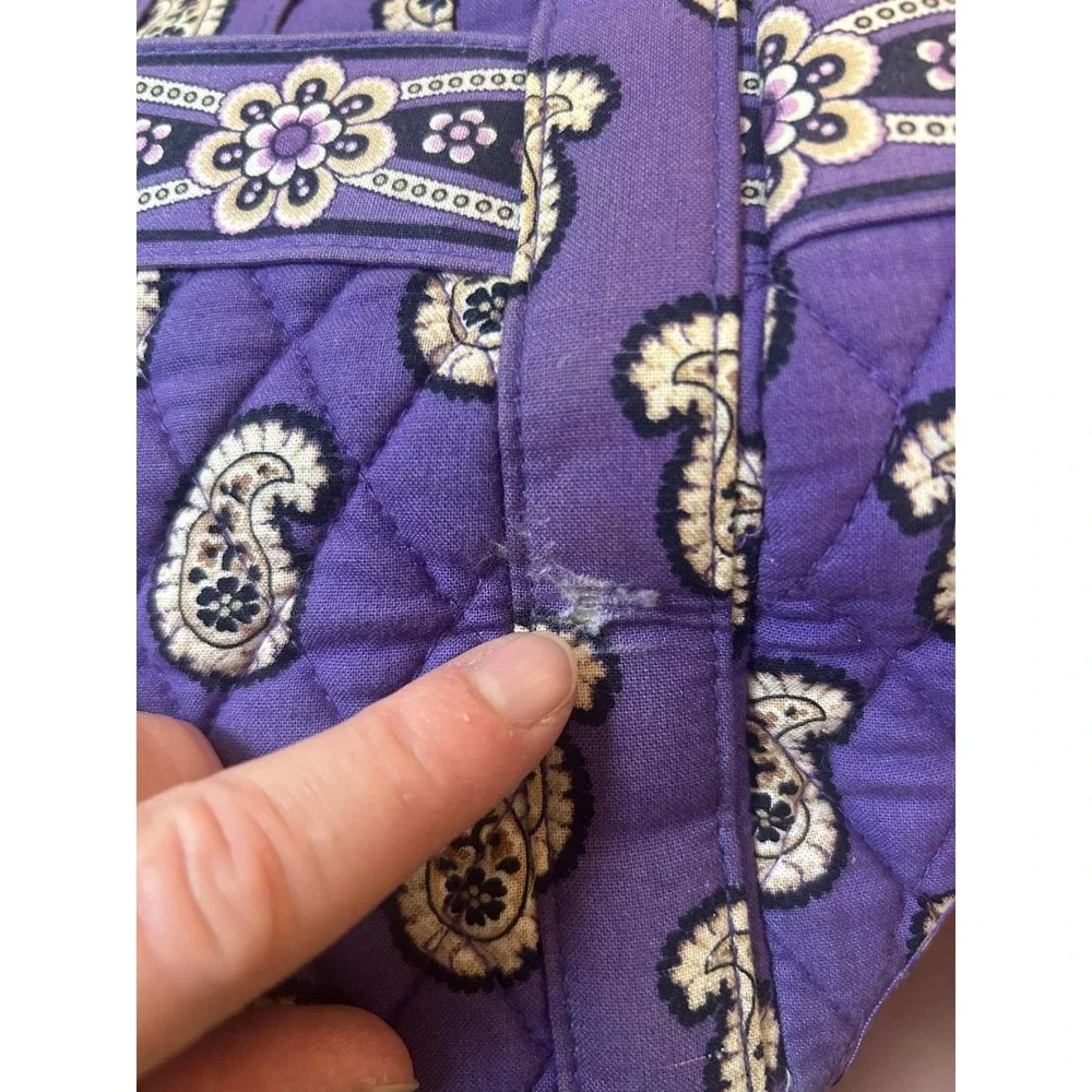Vera Bradley SIMPLY VIOLET Gabby Purple Paisley Purse Satchel Handbag